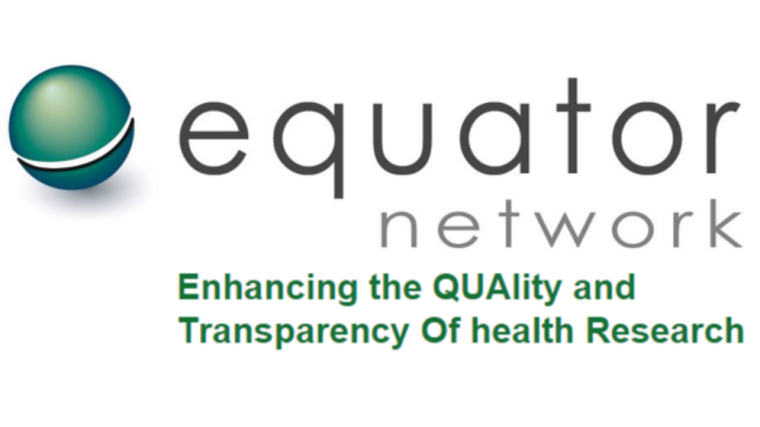 Logo for the EQUATOR Network. Tagline: Enhancing the quality and transparency of health research.