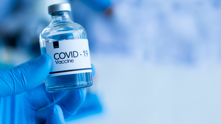 Vial of COVID vaccine