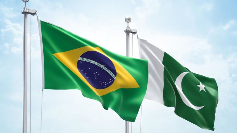 Brazil and Pakistan flags