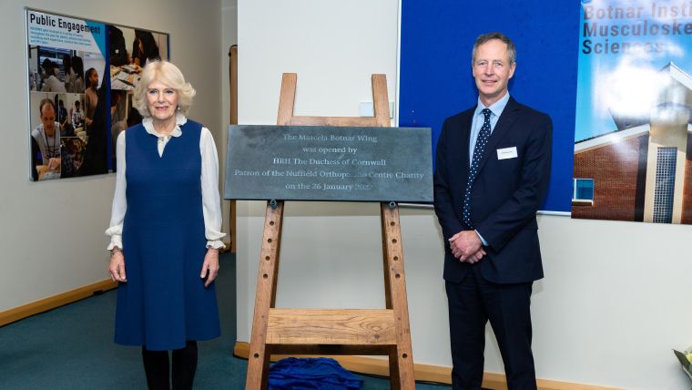 HRH The Duchess of Cornwall unveils a plaque