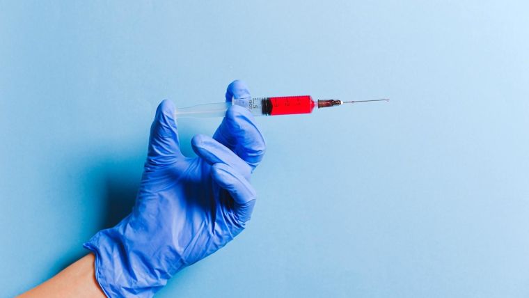 Syringe containing vaccine